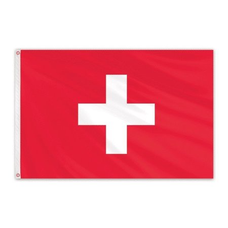 Global Flags Unlimited Switzerland Outdoor Nylon Flag 2'x3' 203030